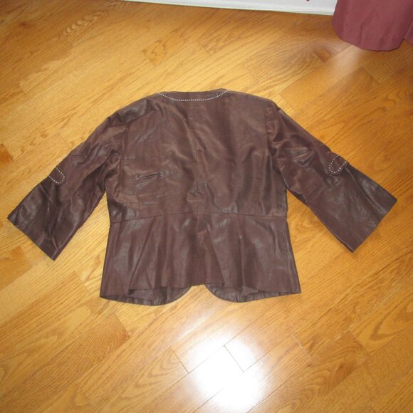 Women's Vex Collection Brown Blazer 98% cotton 2% spandex - Picture 3 of 6